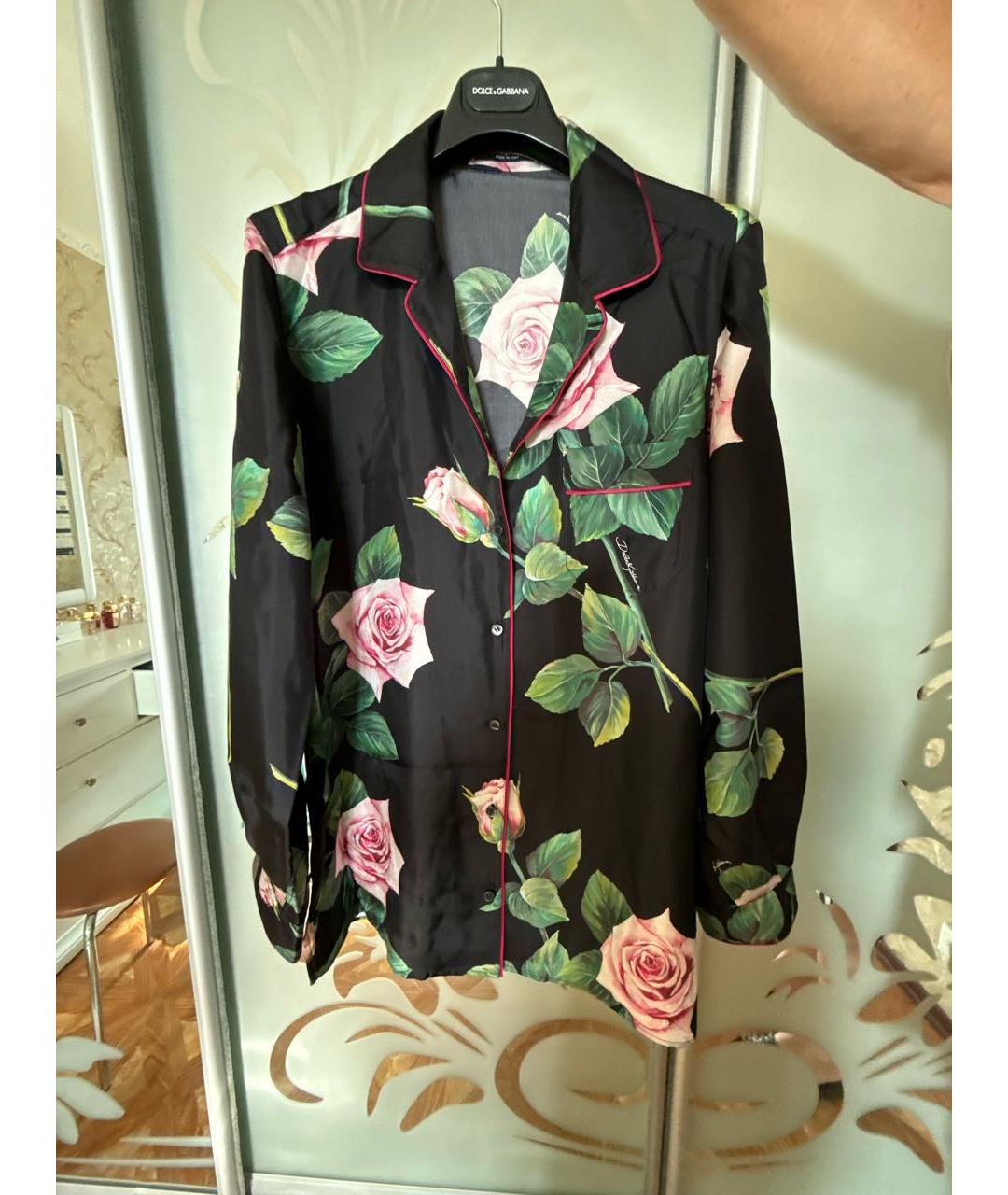 DOLCE&GABBANA Мульти шелковый костюм с брюками, фото 6