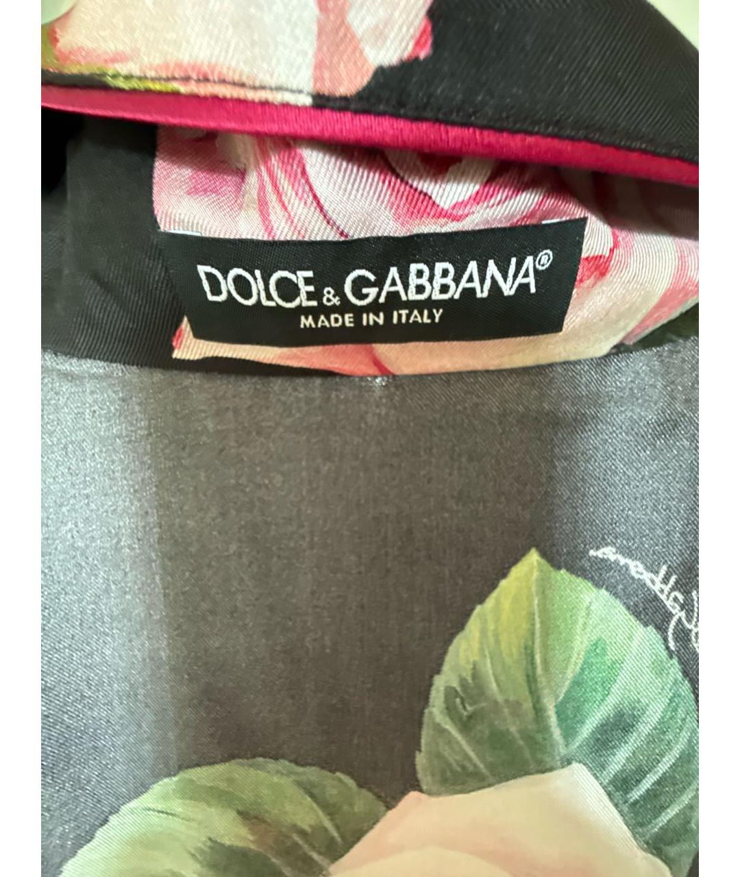 DOLCE&GABBANA Мульти шелковый костюм с брюками, фото 3
