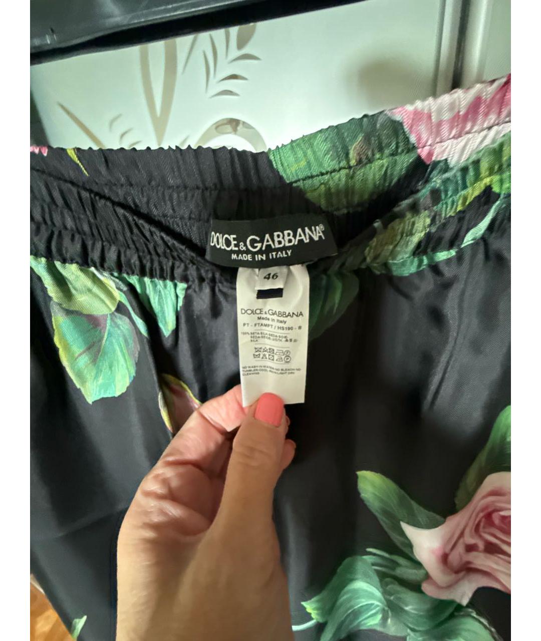 DOLCE&GABBANA Мульти шелковый костюм с брюками, фото 5