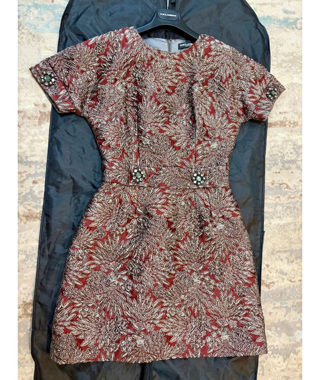 DOLCE&GABBANA Бордовое вечернее платье, фото 5