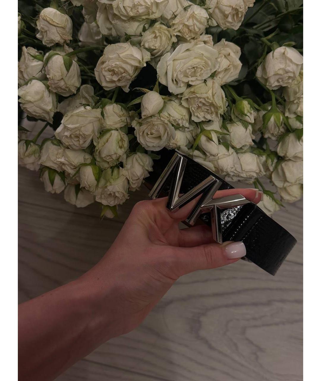 MICHAEL KORS Черный кожаный ремень, фото 3