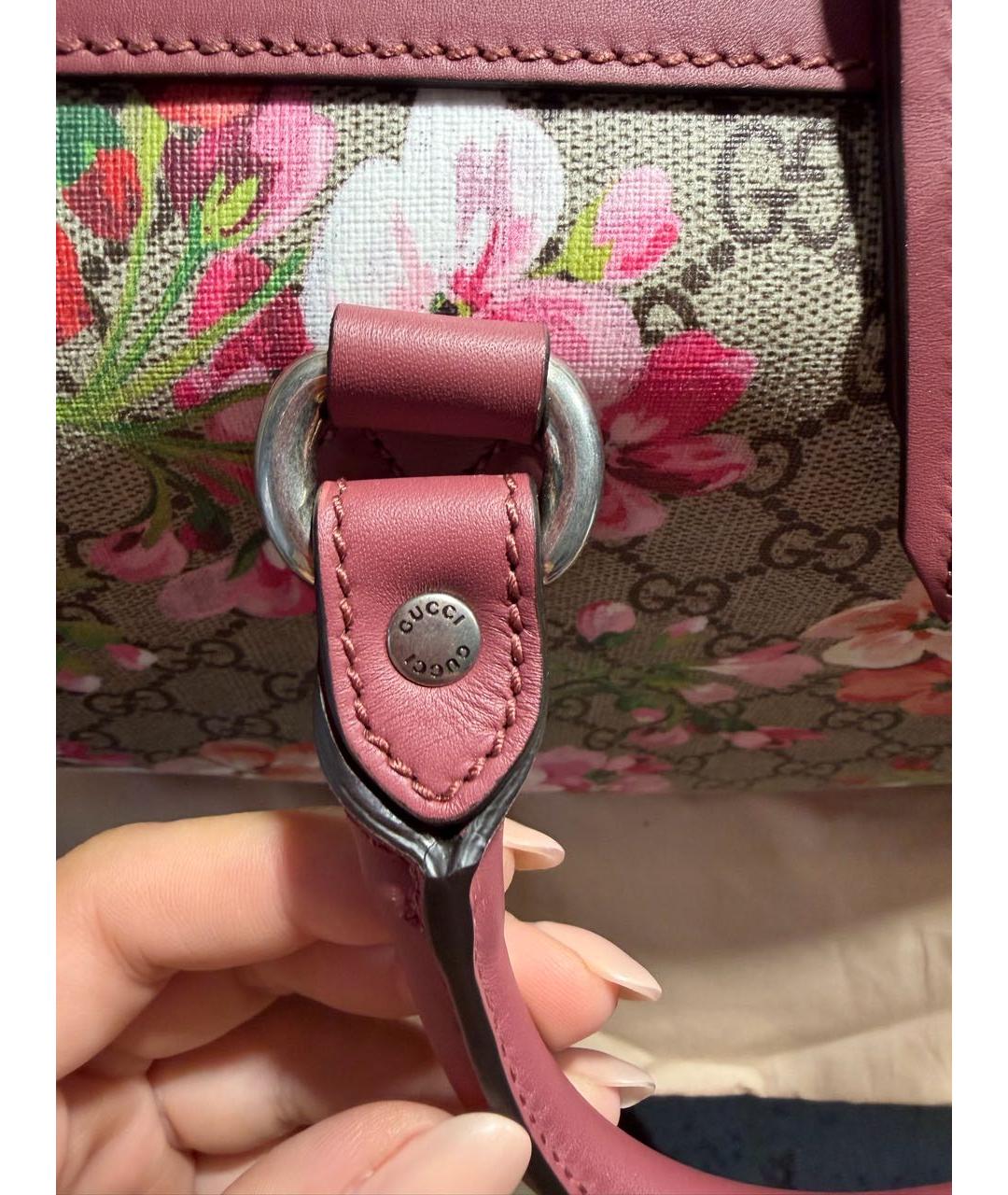 GUCCI Коричневая кожаная сумка с короткими ручками, фото 5