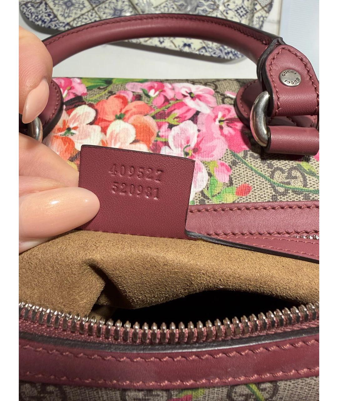 GUCCI Коричневая кожаная сумка с короткими ручками, фото 7