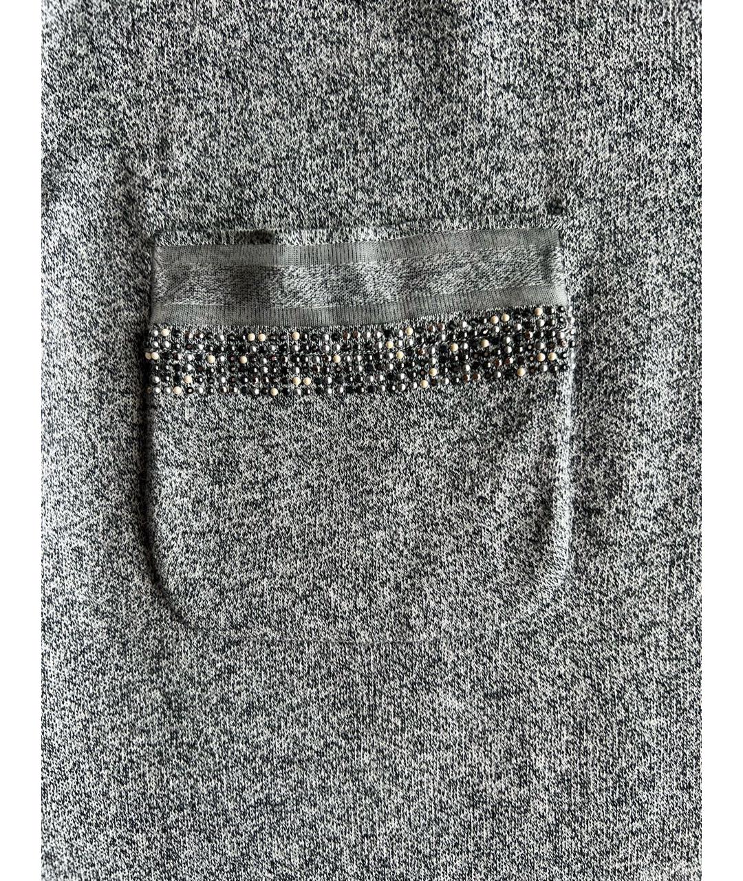 CHANEL Серое хлопковое повседневное платье, фото 8