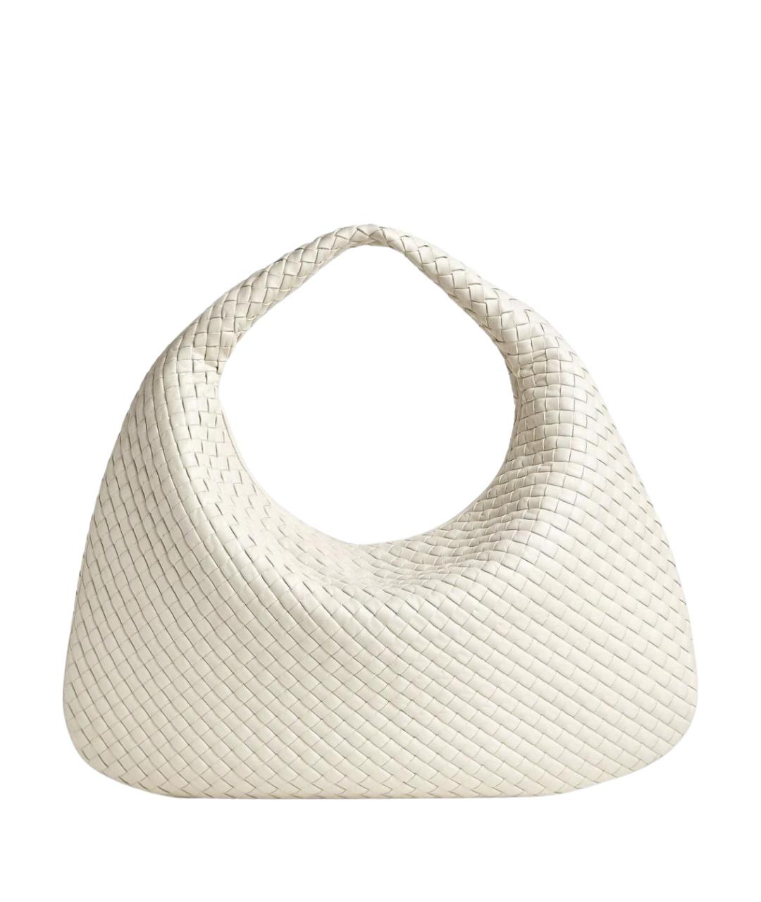 BOTTEGA VENETA Белая кожаная сумка с короткими ручками, фото 1