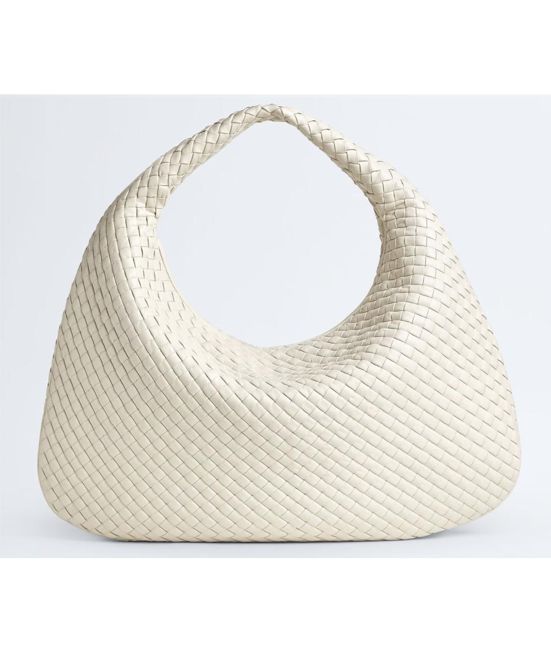 BOTTEGA VENETA Белая кожаная сумка с короткими ручками, фото 5
