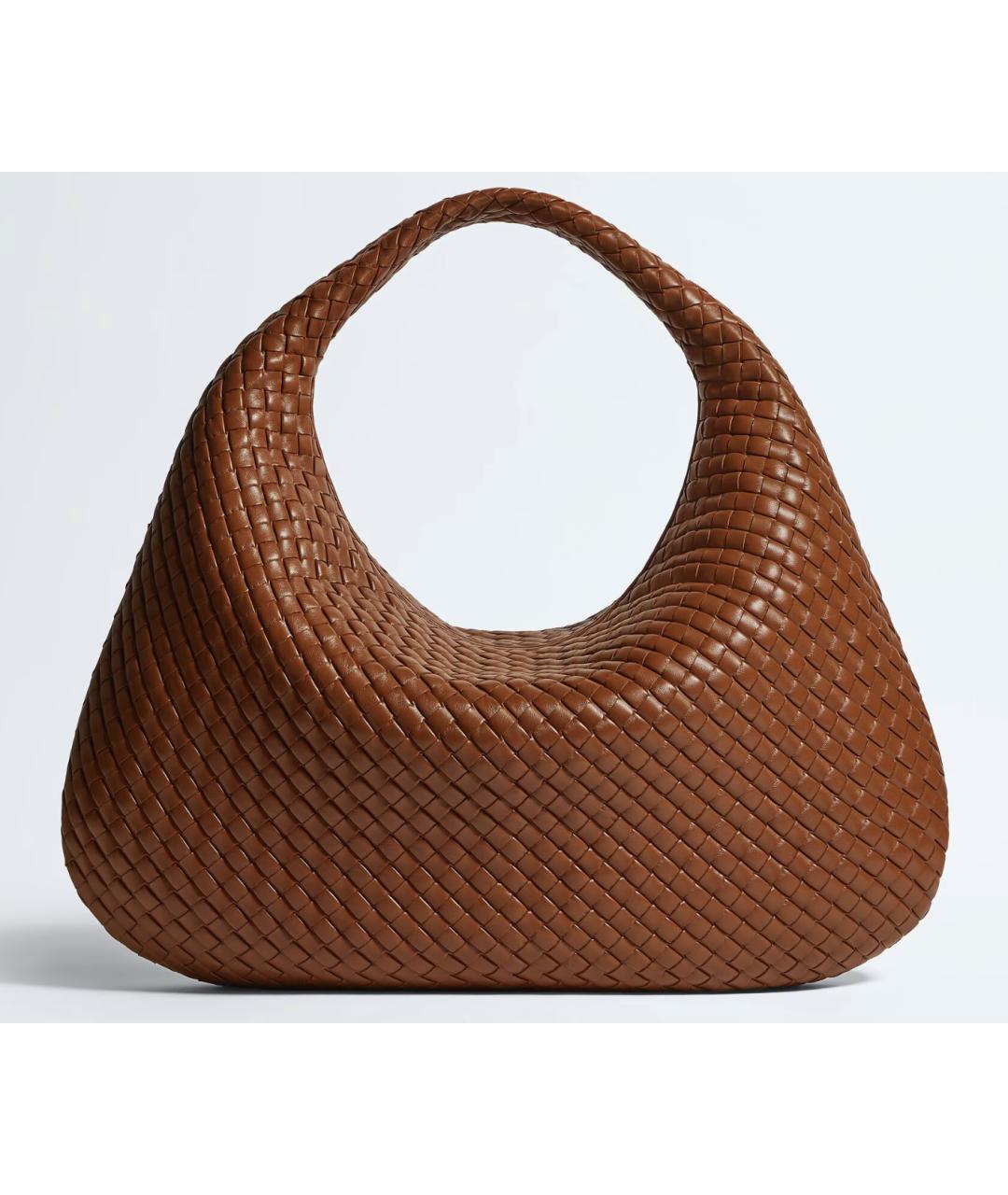 BOTTEGA VENETA Коричневая кожаная сумка через плечо, фото 4