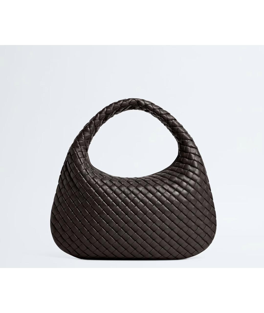 BOTTEGA VENETA Коричневая кожаная сумка через плечо, фото 4