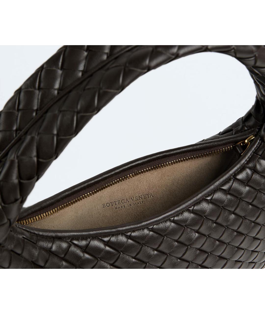BOTTEGA VENETA Коричневая кожаная сумка через плечо, фото 2