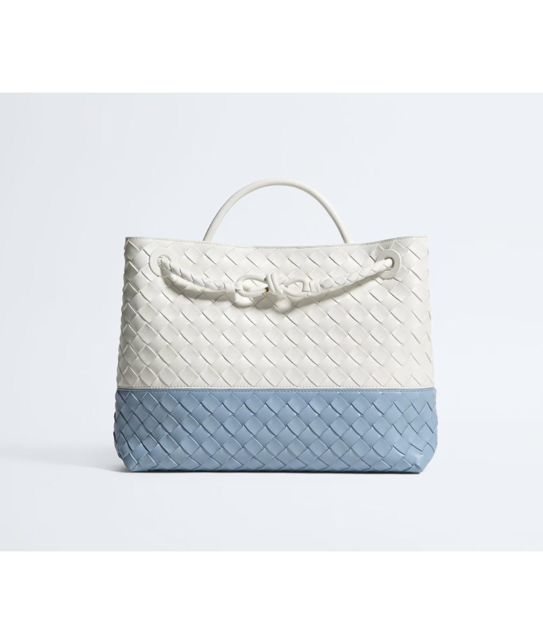 BOTTEGA VENETA Белая кожаная сумка тоут, фото 4