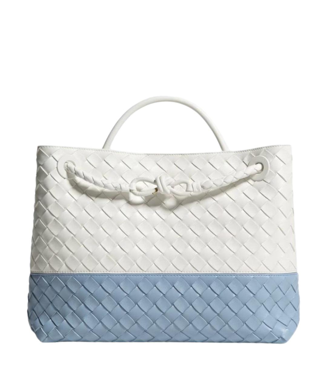 BOTTEGA VENETA Белая кожаная сумка тоут, фото 1