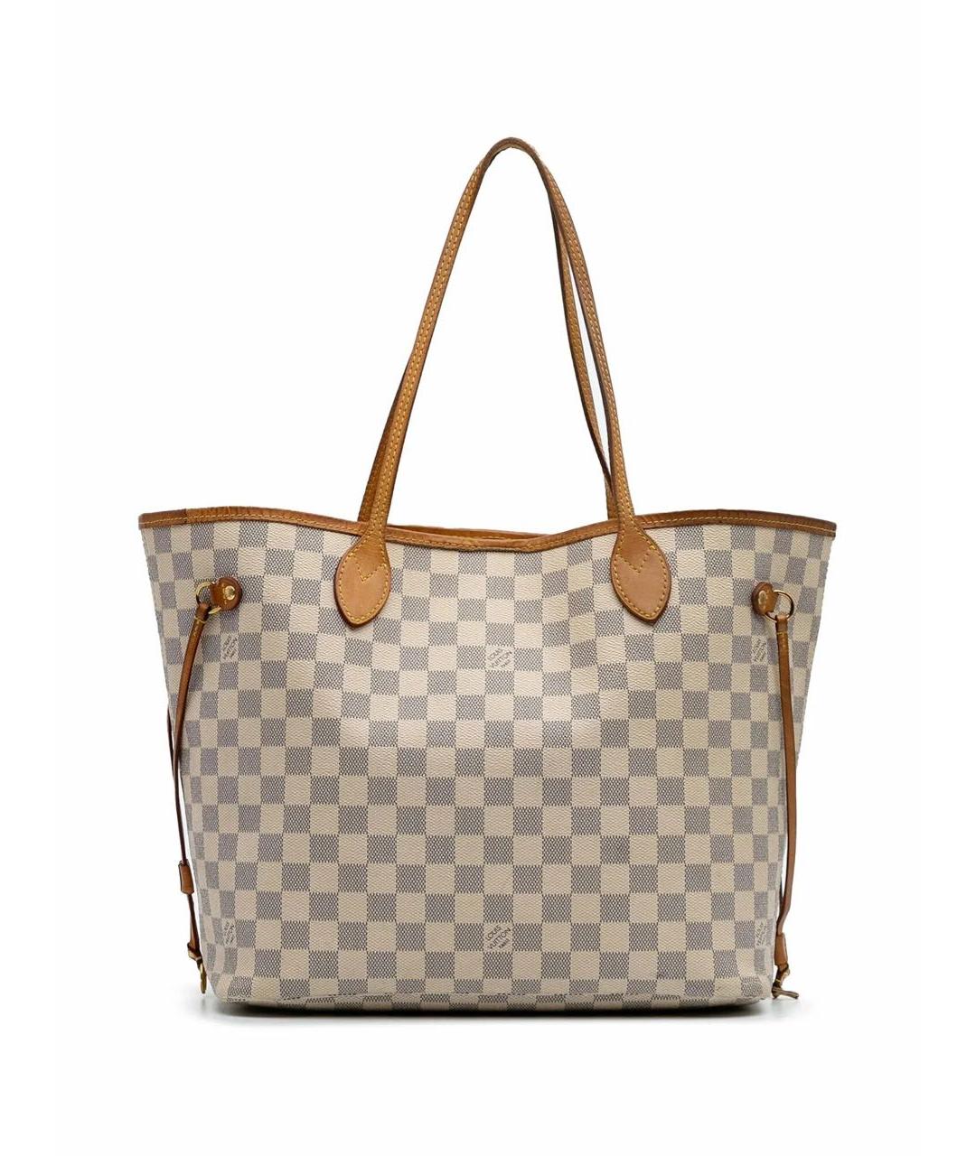 LOUIS VUITTON Белая сумка тоут из канвы, фото 9