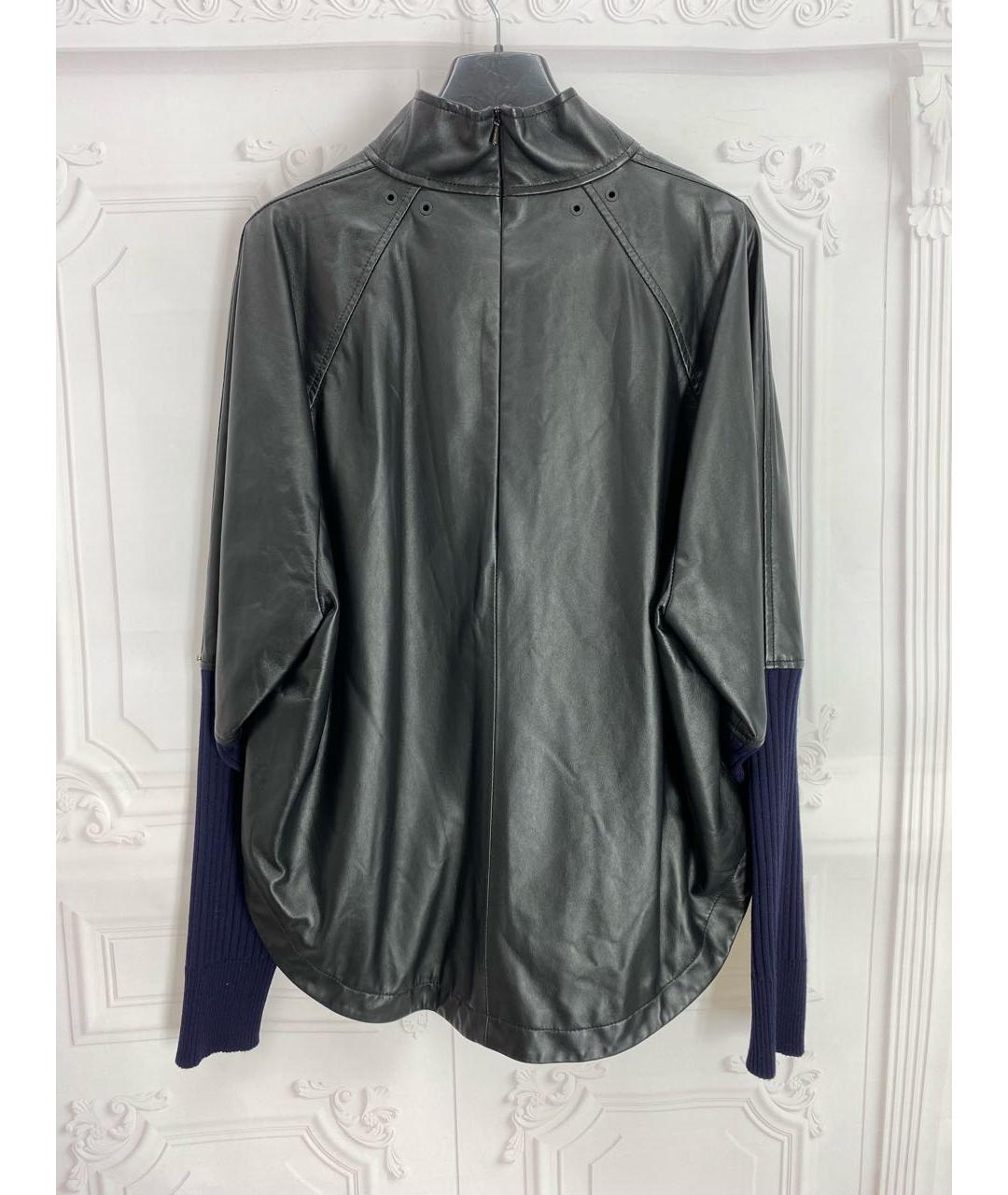 MAX MARA Черный кожаный джемпер / свитер, фото 2