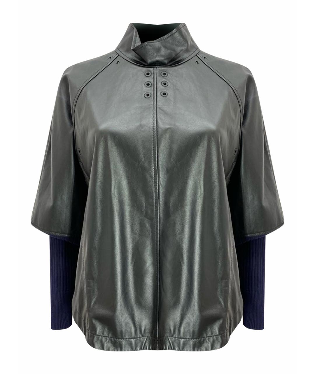 MAX MARA Черный кожаный джемпер / свитер, фото 1