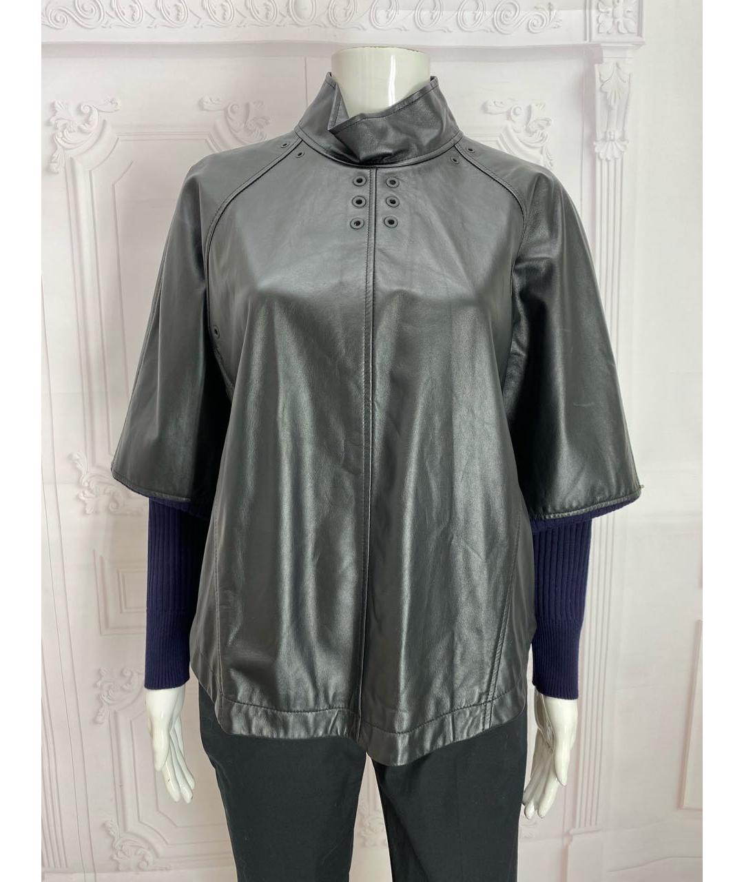 MAX MARA Черный кожаный джемпер / свитер, фото 9