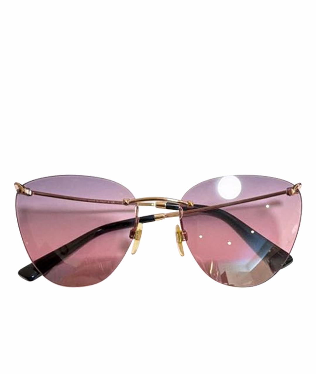 VALENTINO Фиолетовые металлические солнцезащитные очки, фото 1