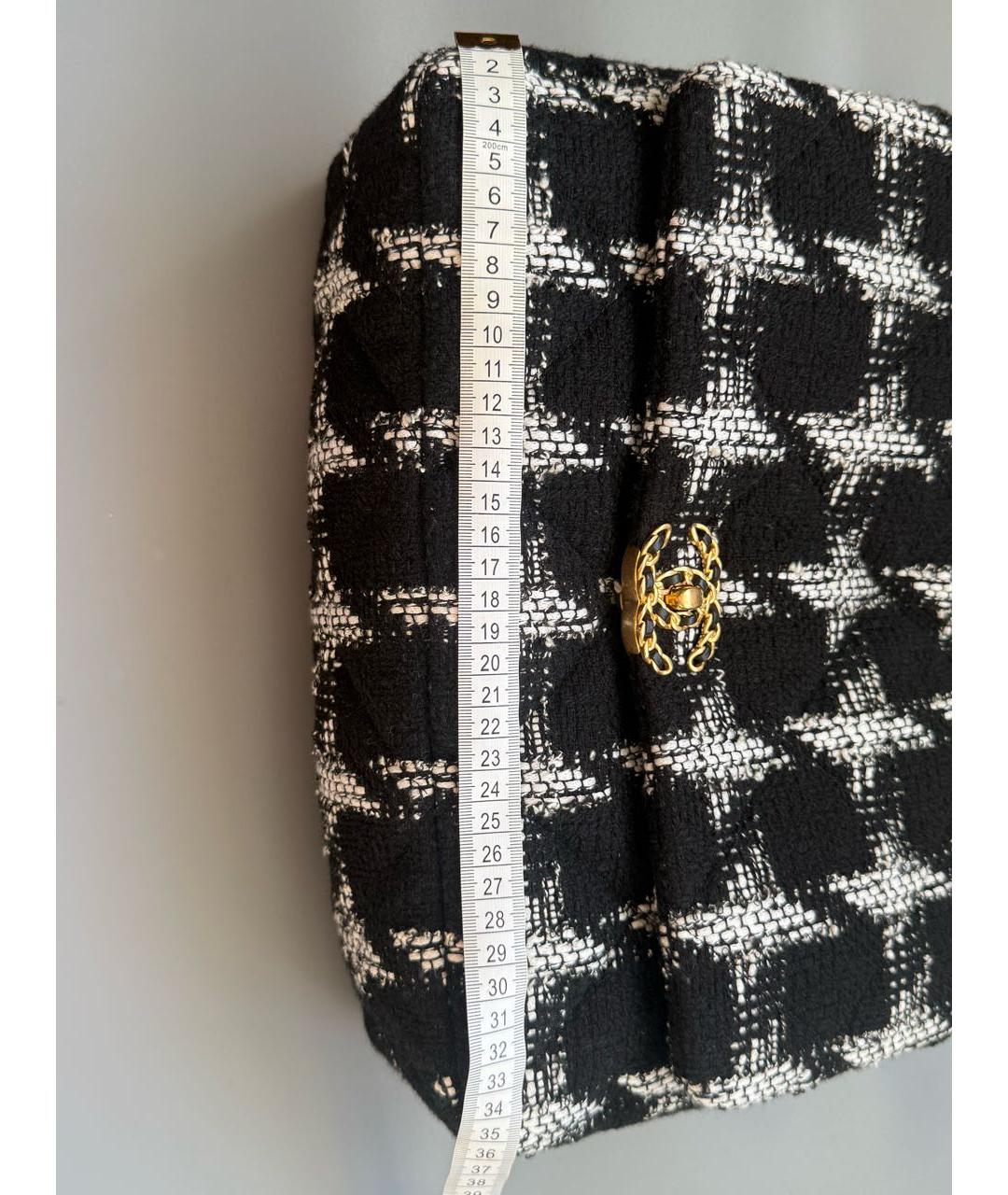 CHANEL Черная твидовая сумка через плечо, фото 2
