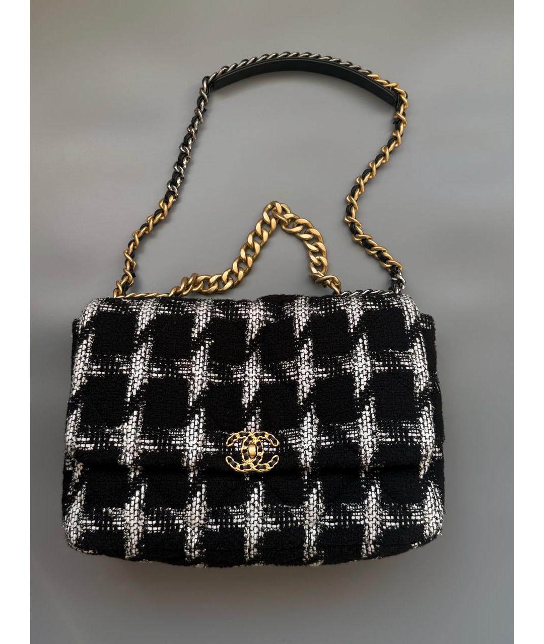 CHANEL Черная твидовая сумка через плечо, фото 9