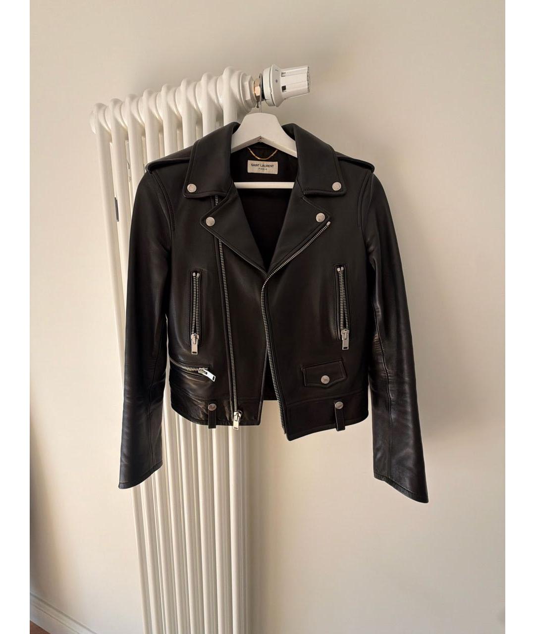 SAINT LAURENT Черная кожаная куртка, фото 5