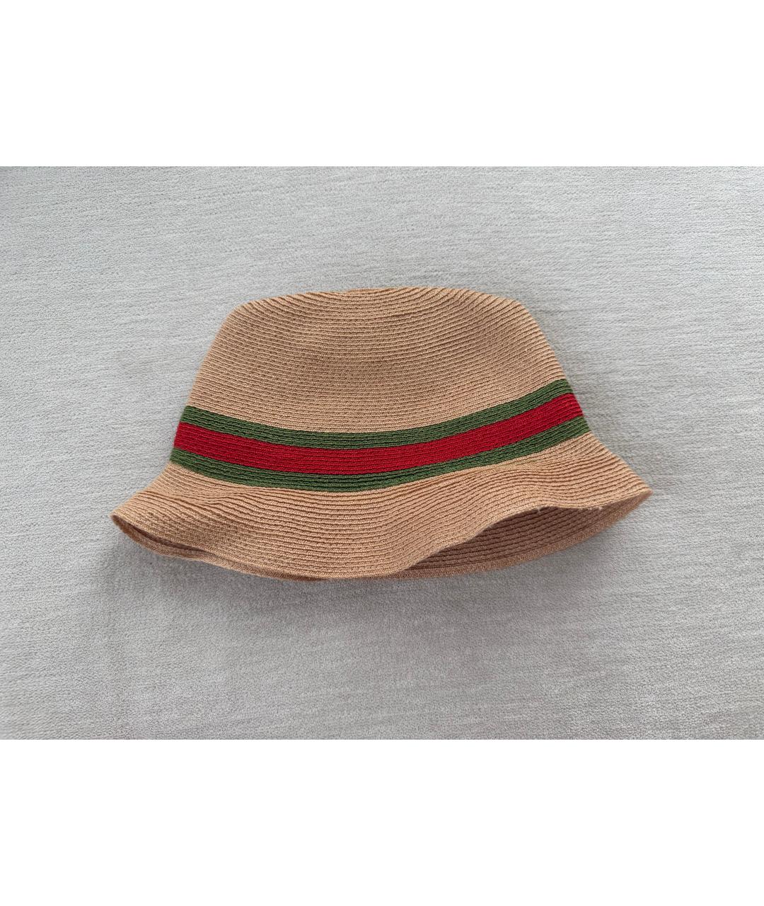 GUCCI Бежевая соломенная панама, фото 4