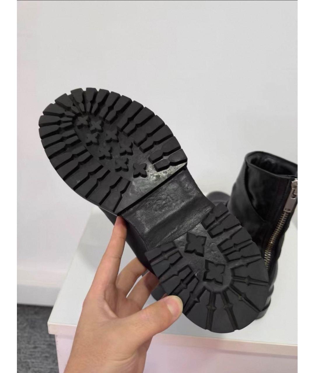 BALENCIAGA Черные кожаные высокие ботинки, фото 8