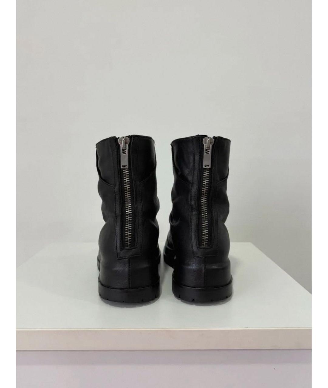 BALENCIAGA Черные кожаные высокие ботинки, фото 4