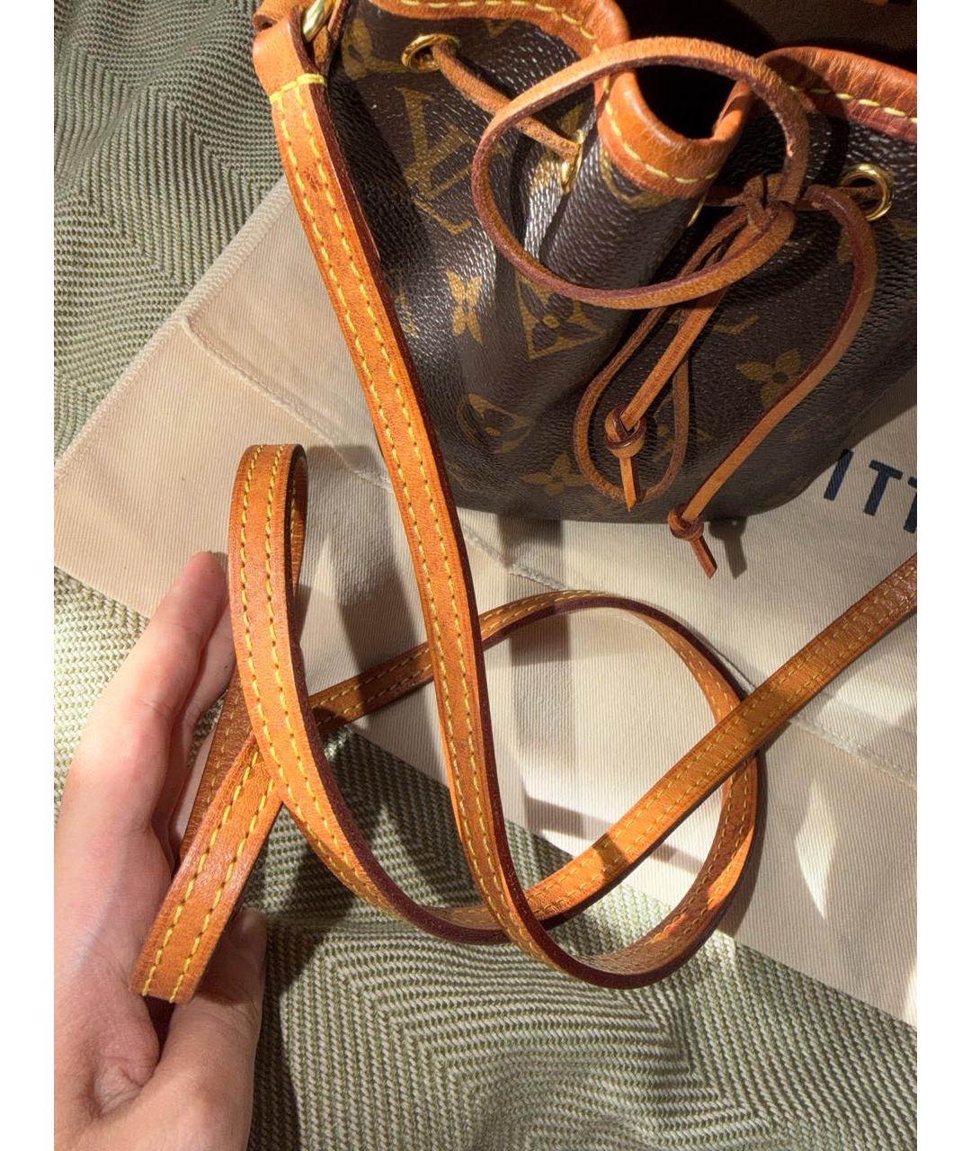 LOUIS VUITTON Коричневая сумка через плечо из канвы, фото 6