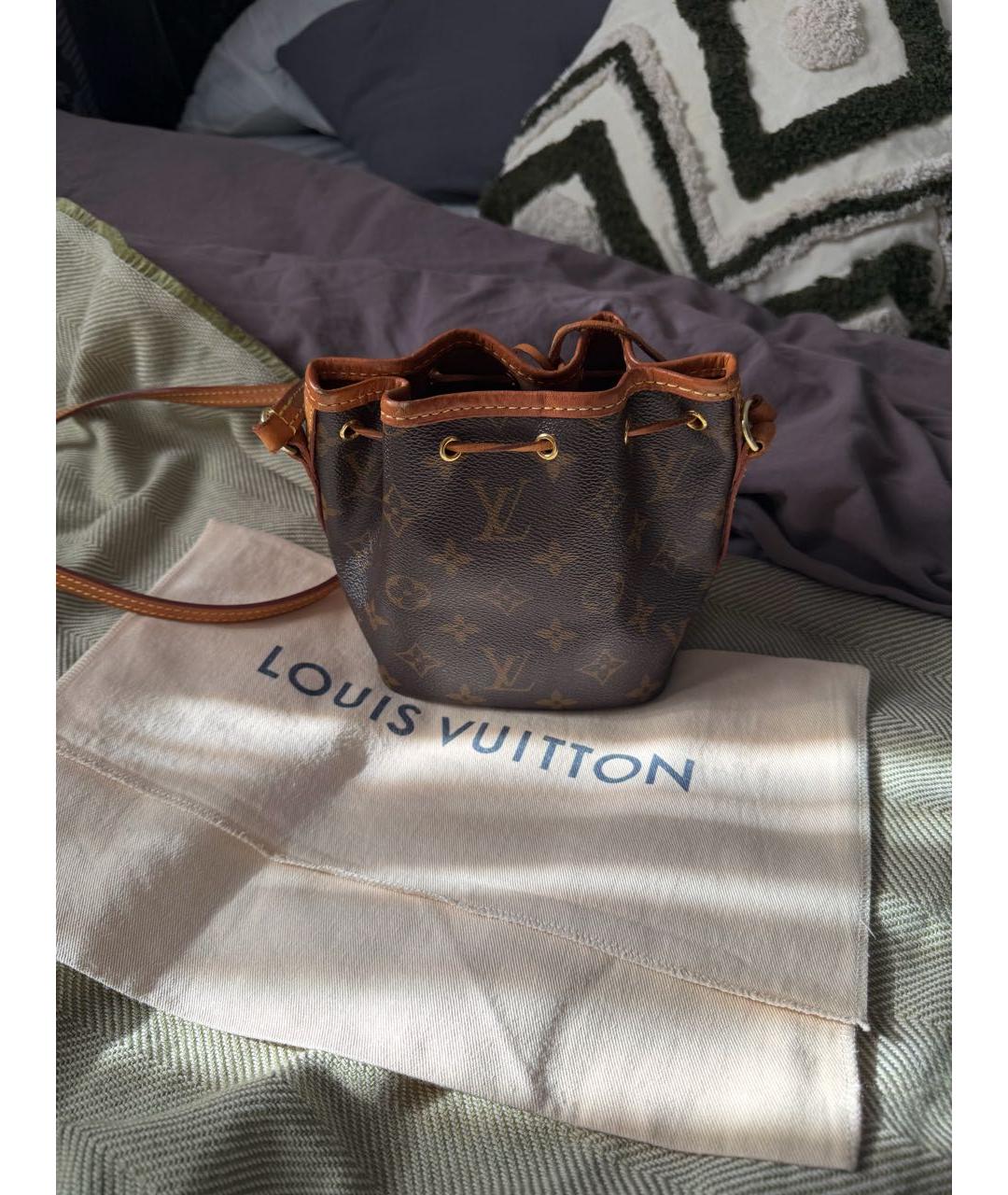 LOUIS VUITTON Коричневая сумка через плечо из канвы, фото 3