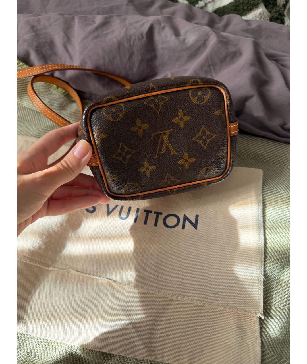 LOUIS VUITTON Коричневая сумка через плечо из канвы, фото 4