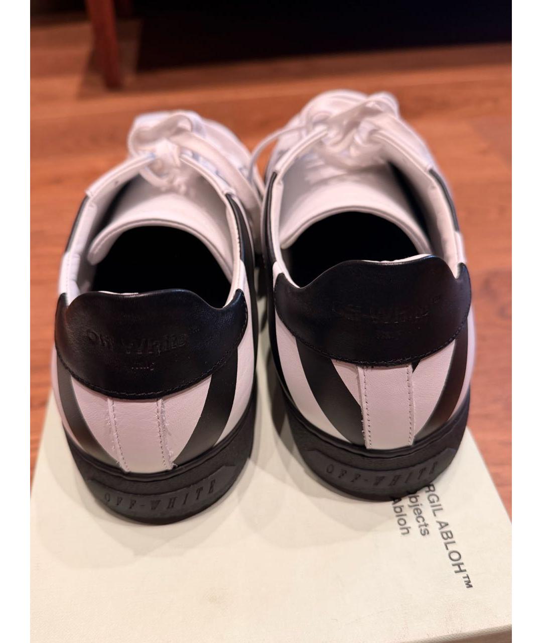 OFF-WHITE Белые кожаные кеды, фото 3
