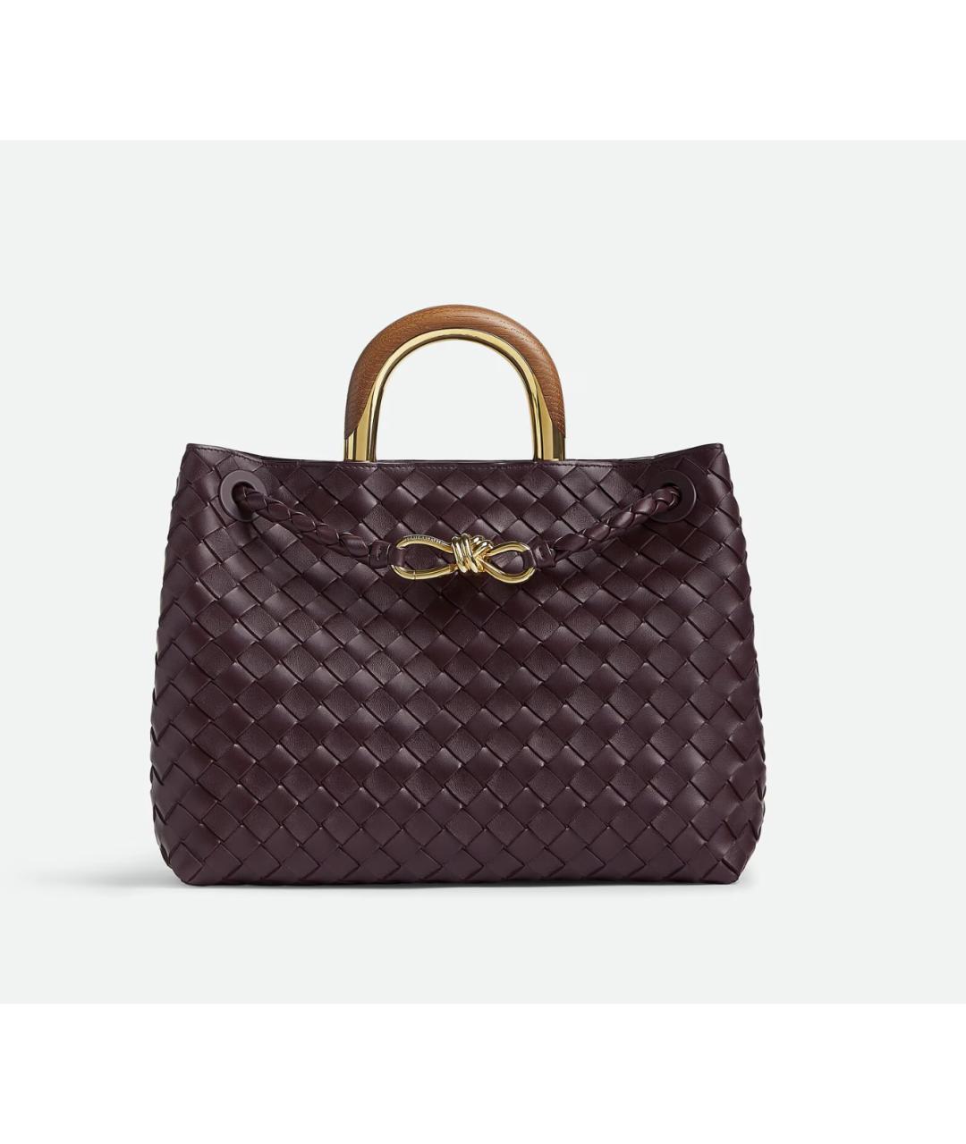 BOTTEGA VENETA Бордовая кожаная сумка через плечо, фото 4