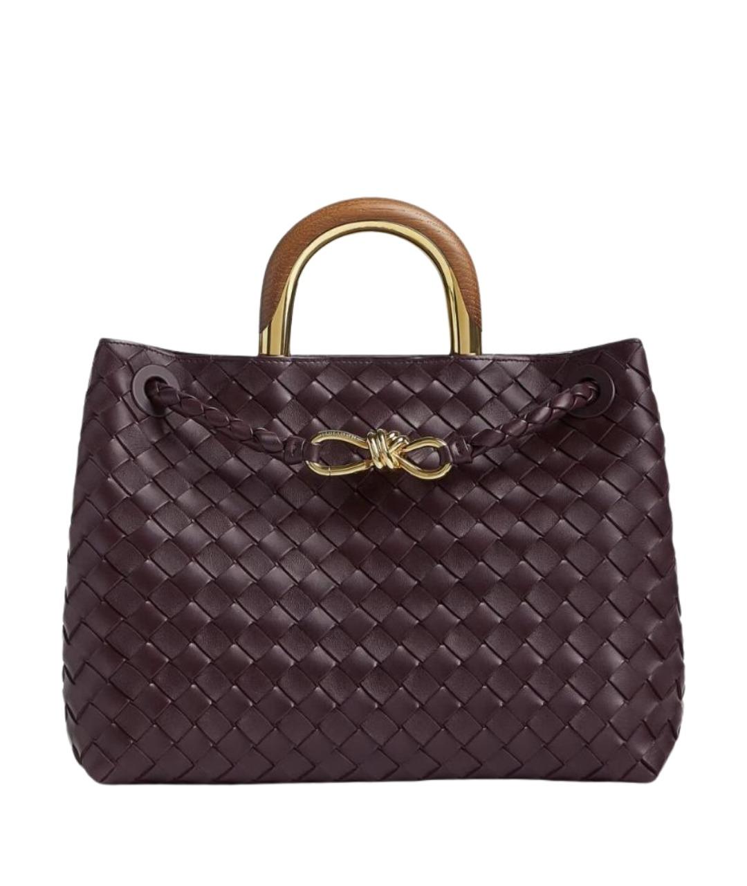 BOTTEGA VENETA Бордовая кожаная сумка через плечо, фото 1