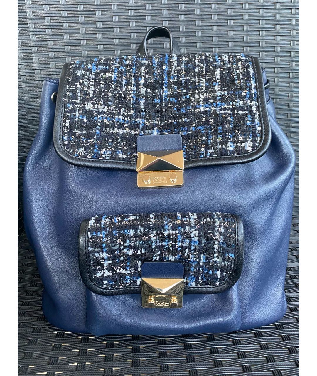 KARL LAGERFELD Темно-синий рюкзак, фото 4
