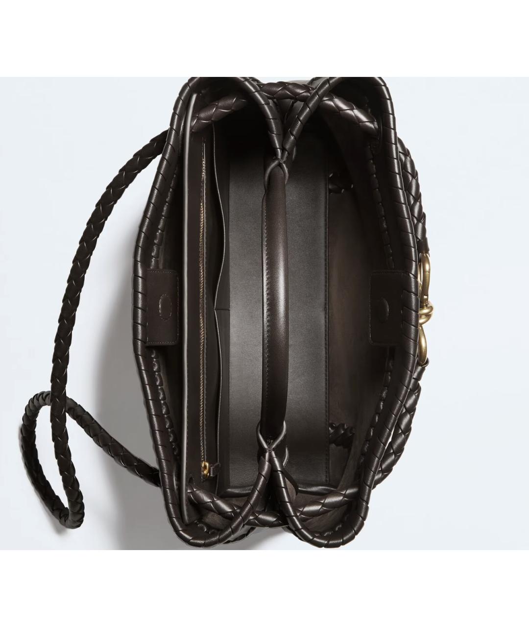 BOTTEGA VENETA Черная кожаная сумка через плечо, фото 3
