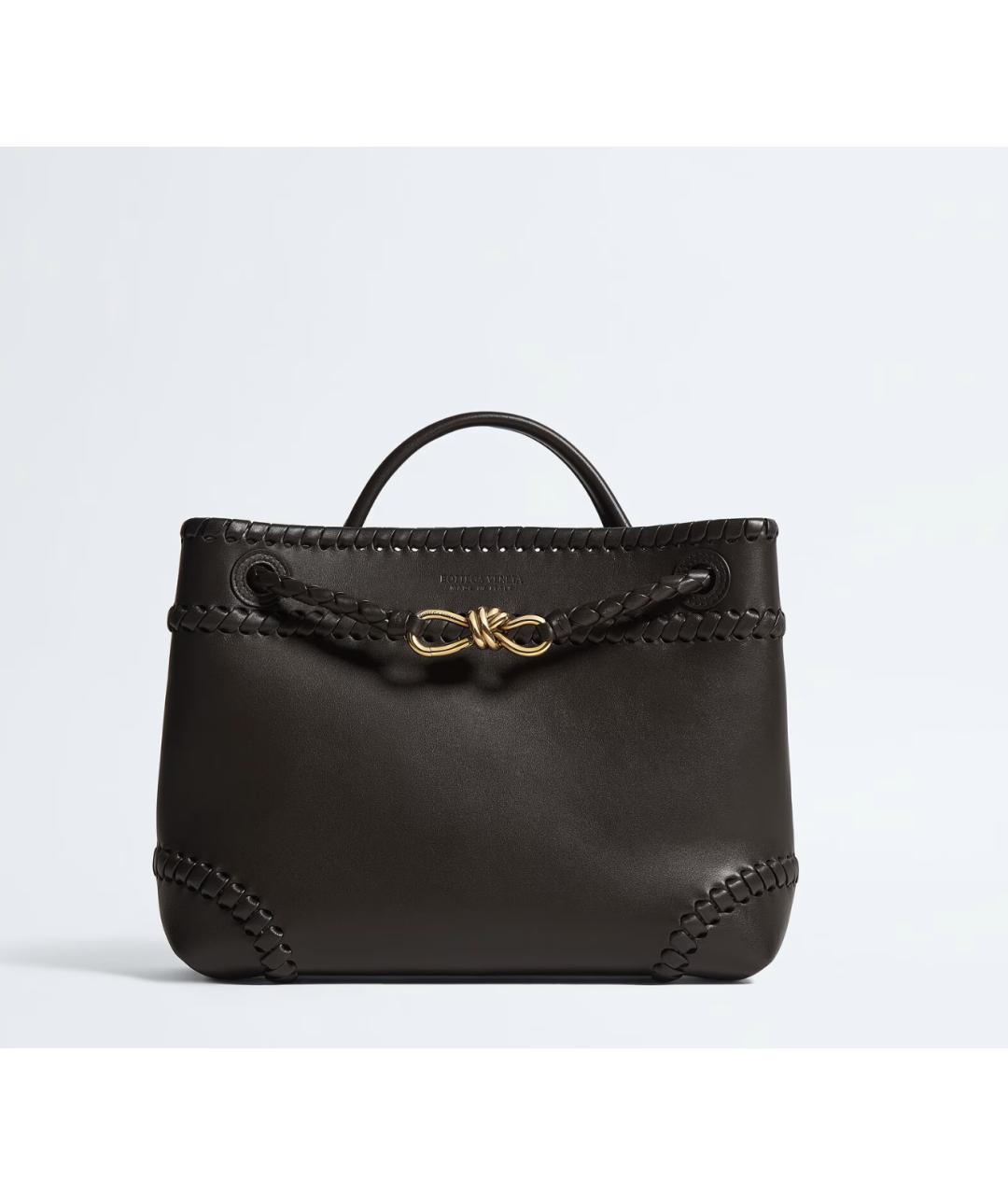BOTTEGA VENETA Черная кожаная сумка через плечо, фото 4