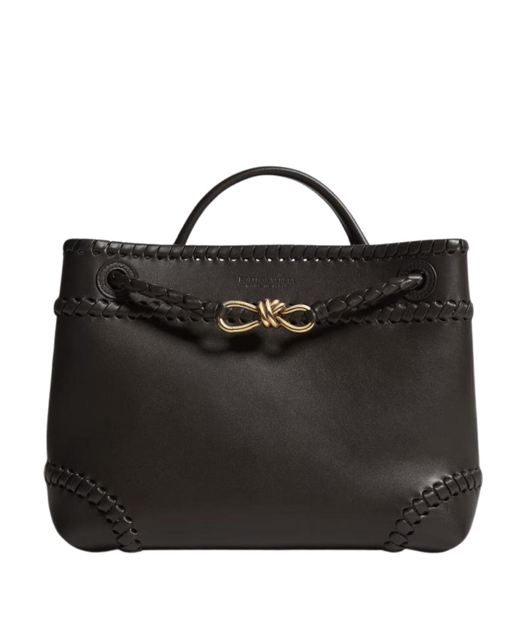 BOTTEGA VENETA Черная кожаная сумка через плечо, фото 1