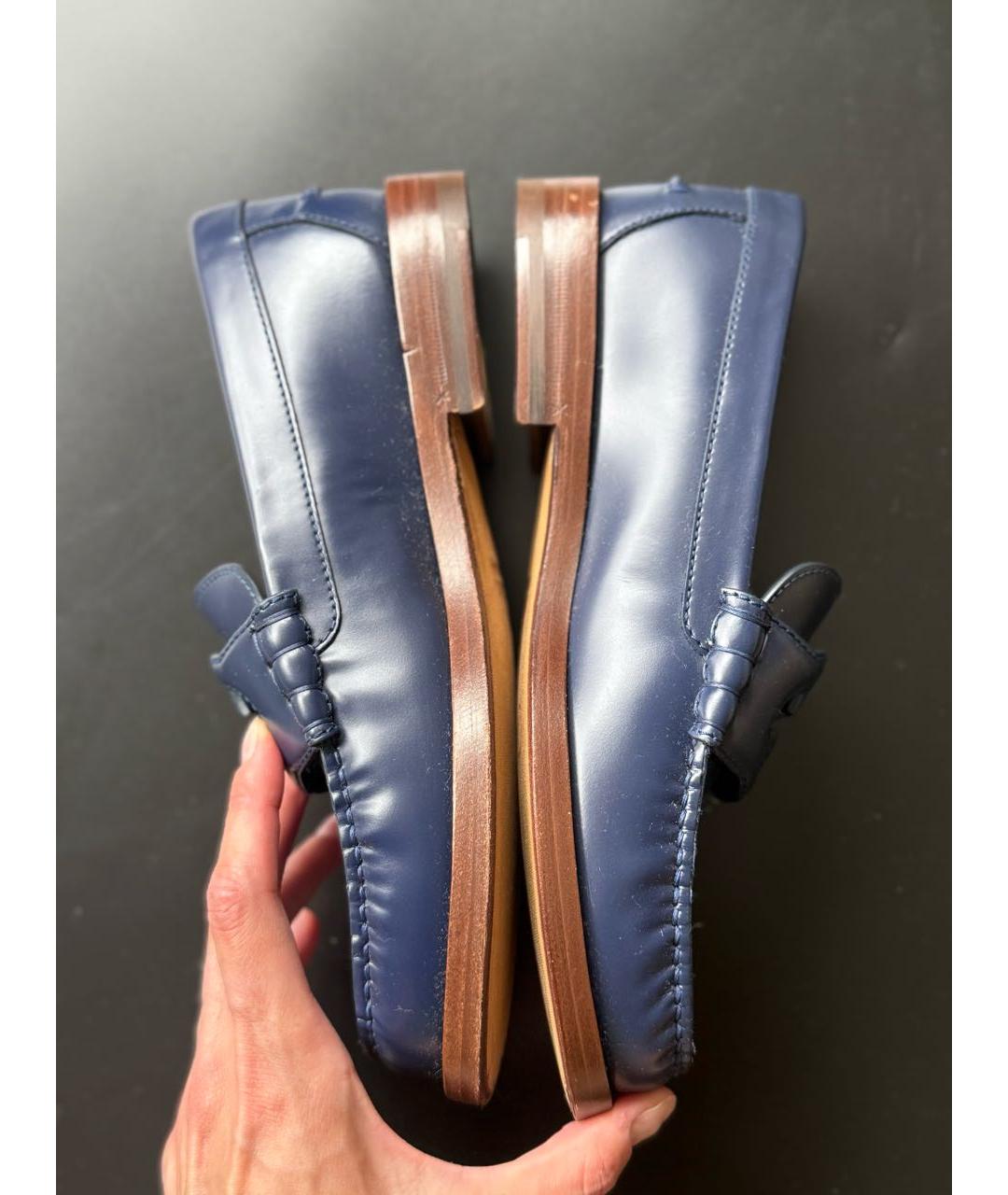 GUCCI Темно-синие лоферы, фото 9