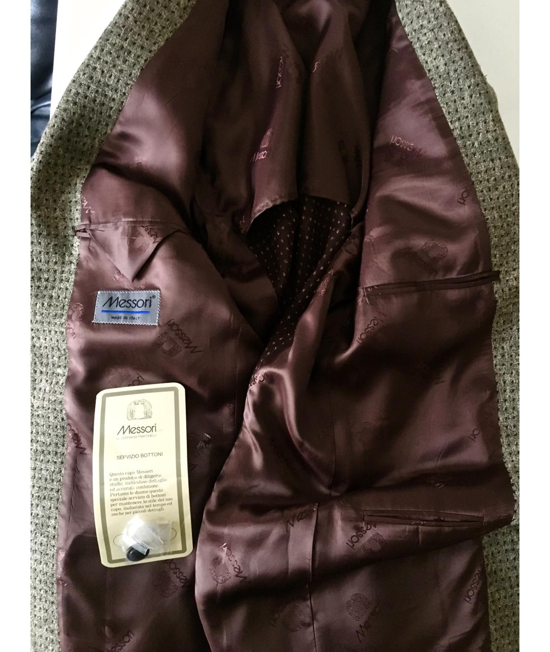 Messori Коричневый шерстяной пиджак, фото 3