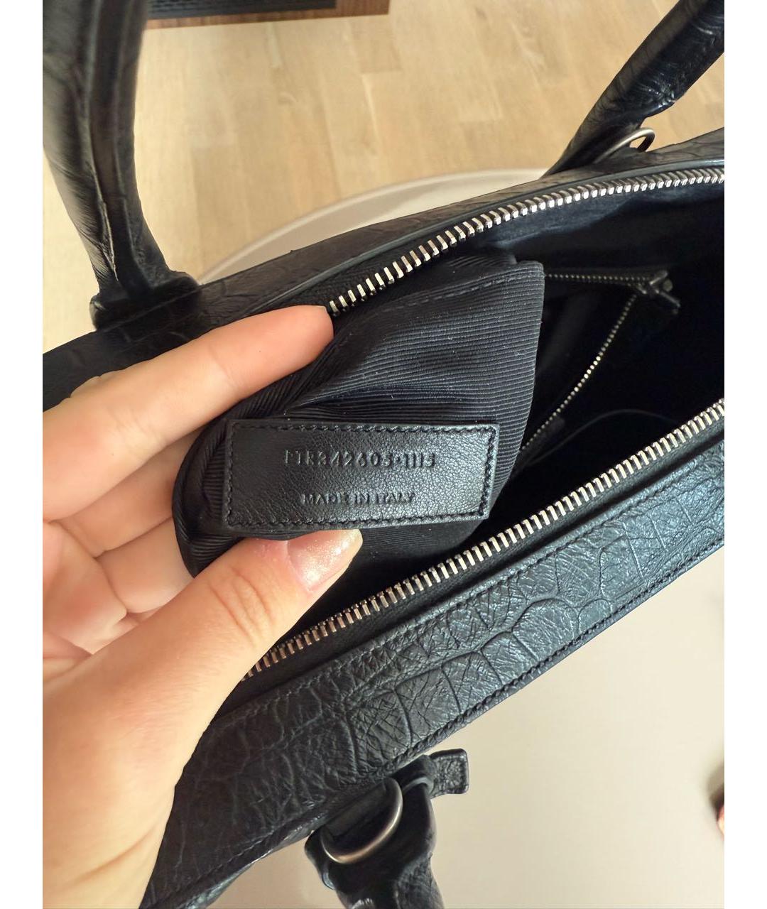 SAINT LAURENT Черный кожаный портфель, фото 6