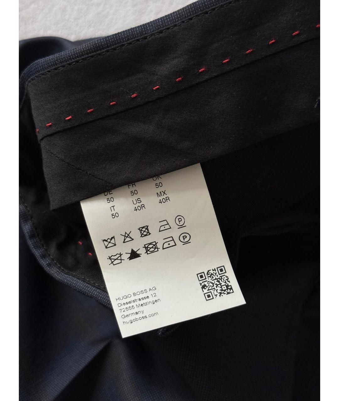 HUGO BOSS Темно-синий классический костюм, фото 6