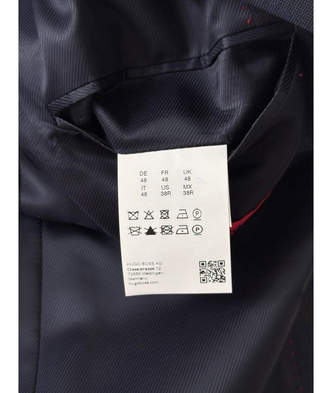 HUGO BOSS Темно-синий классический костюм, фото 7