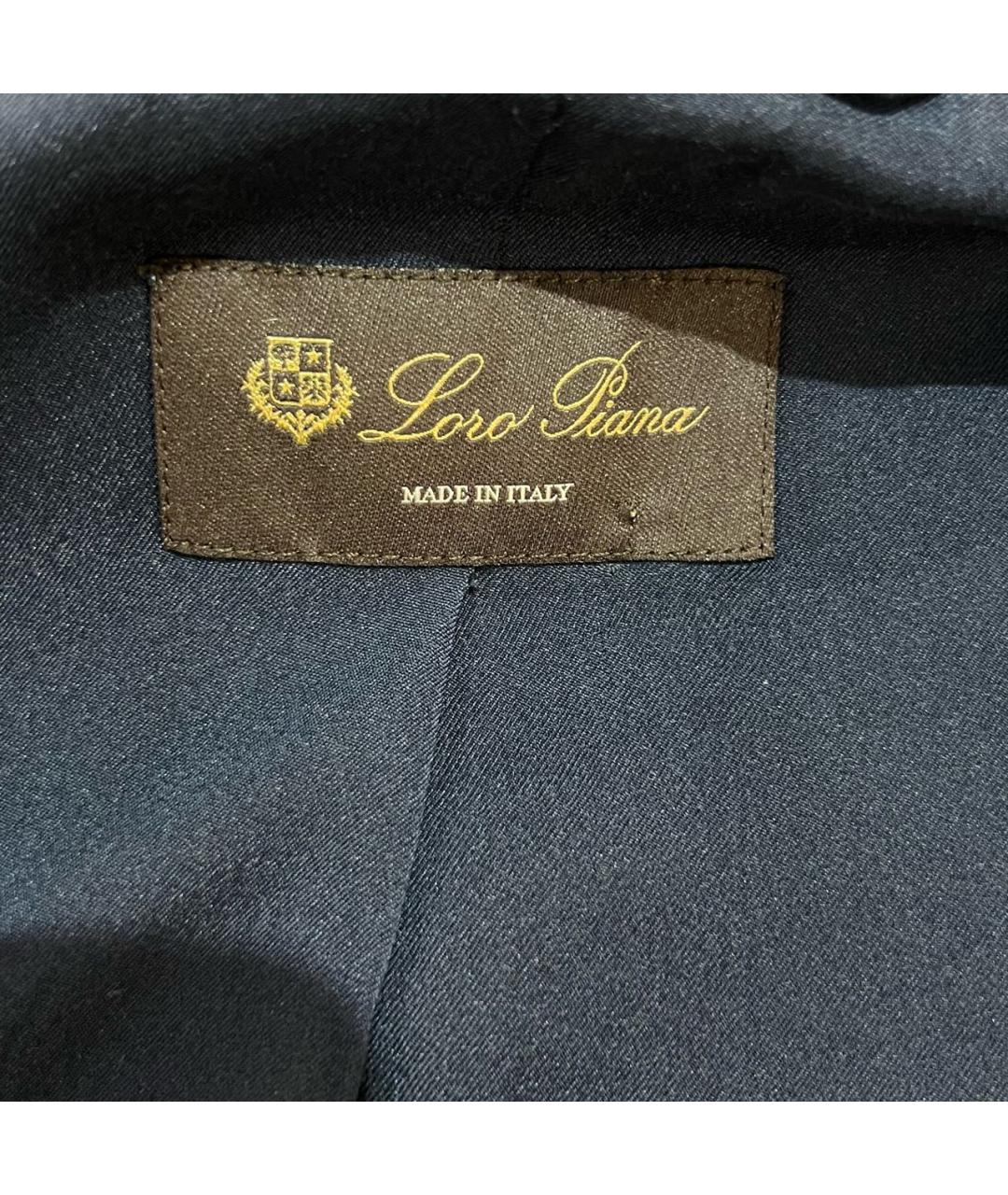 LORO PIANA Темно-синий хлопковый жакет / жилет, фото 3