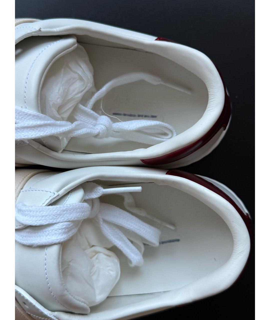 GUCCI Белые кожаные слипоны, фото 3