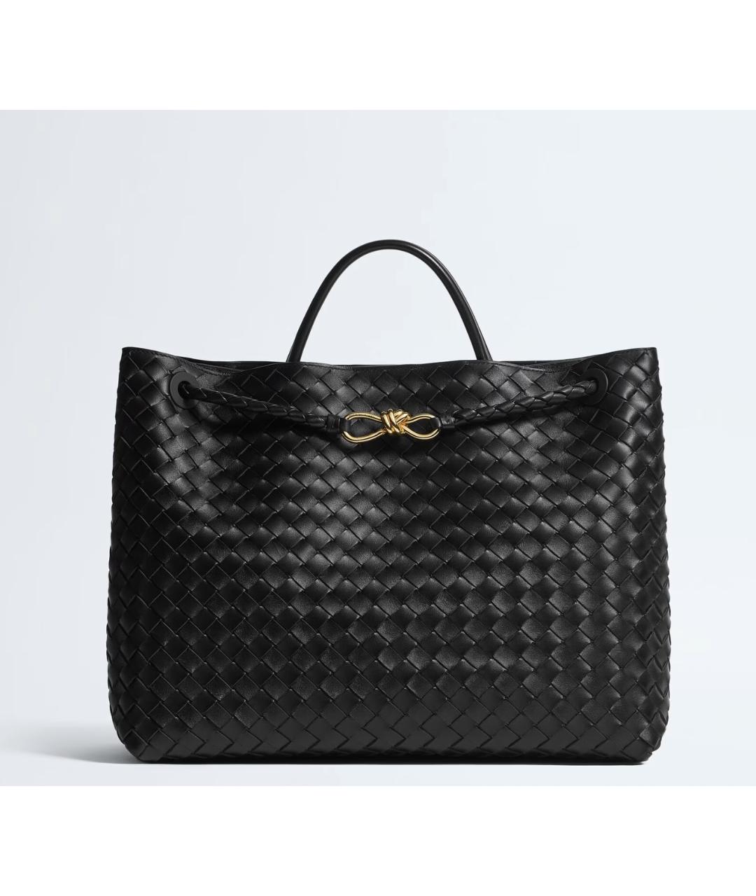 BOTTEGA VENETA Черная кожаная сумка через плечо, фото 4