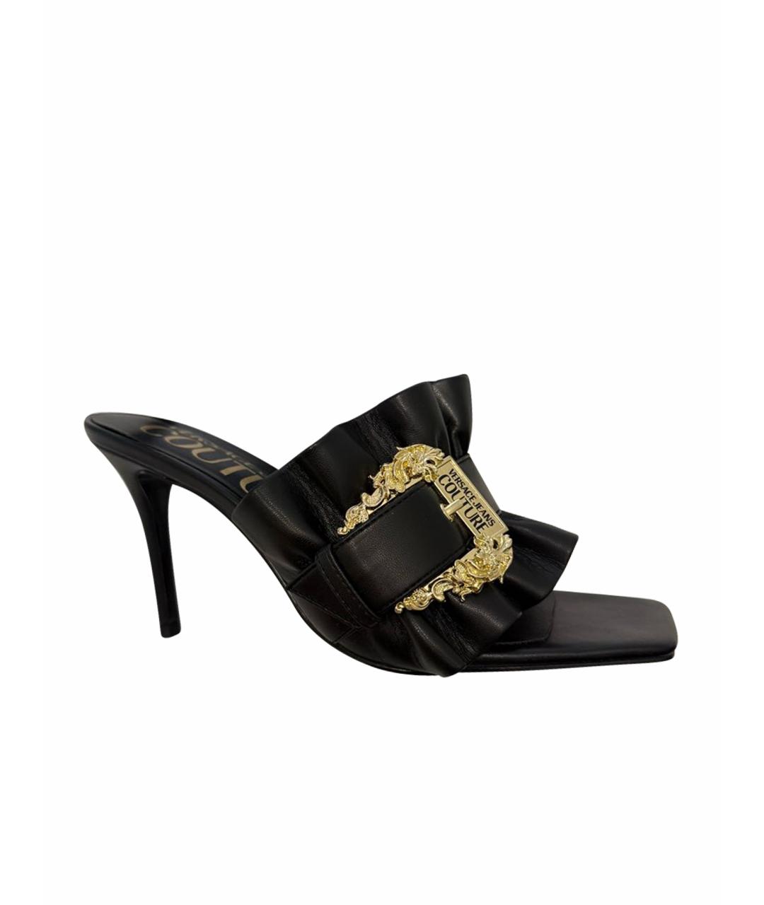 VERSACE JEANS COUTURE Черные сабо, фото 6