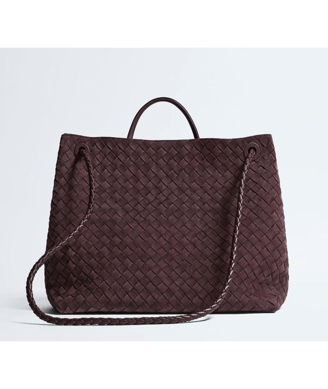 BOTTEGA VENETA Бордовая замшевая сумка через плечо, фото 3