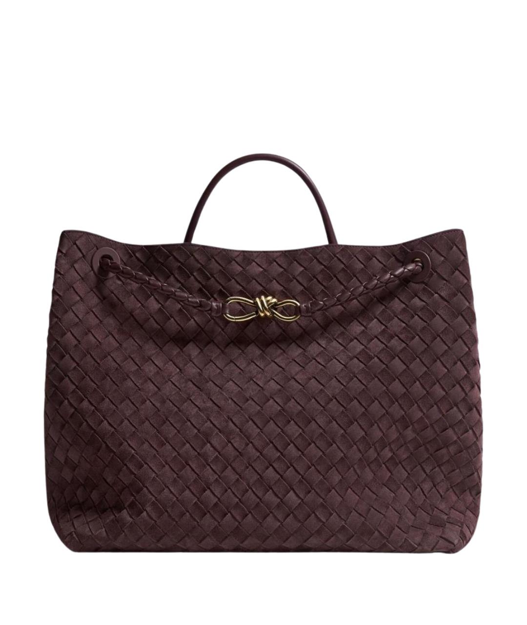 BOTTEGA VENETA Бордовая замшевая сумка через плечо, фото 1
