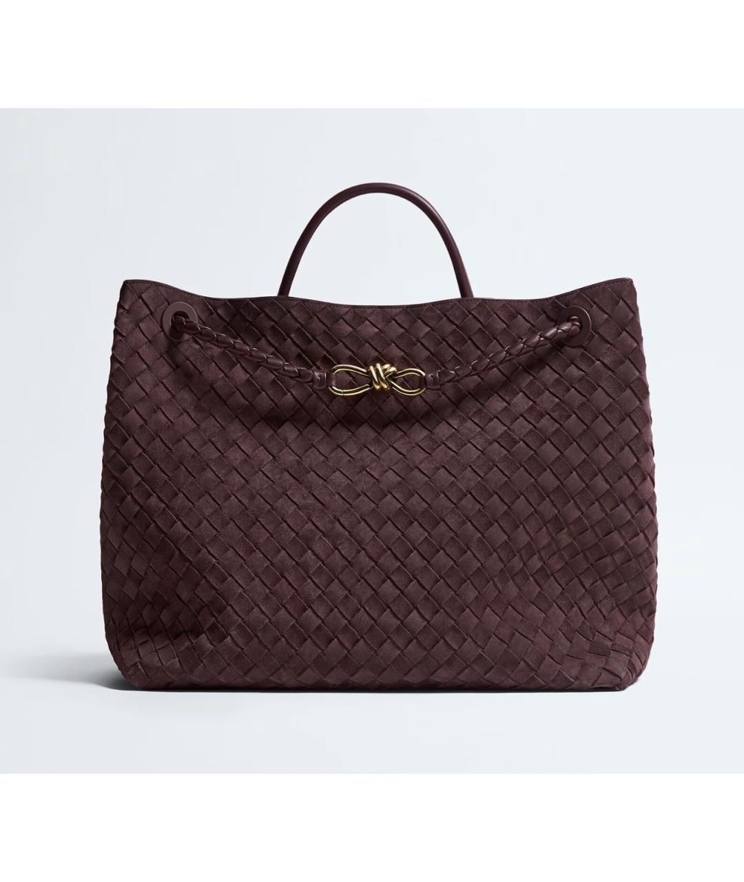 BOTTEGA VENETA Бордовая замшевая сумка через плечо, фото 4