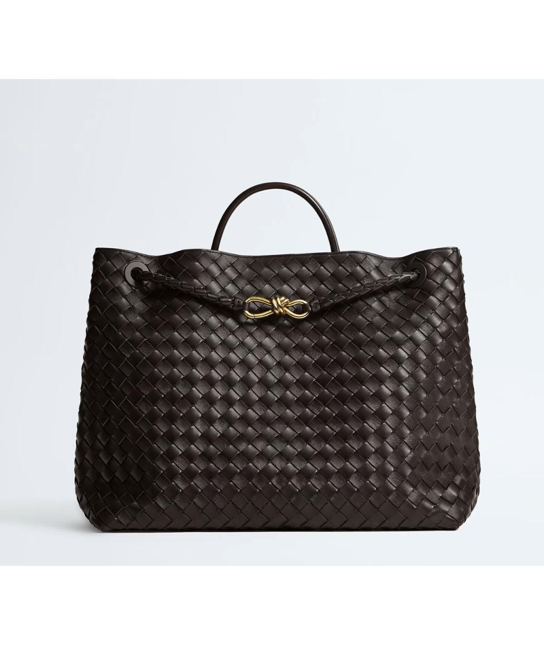 BOTTEGA VENETA Коричневая кожаная сумка через плечо, фото 4