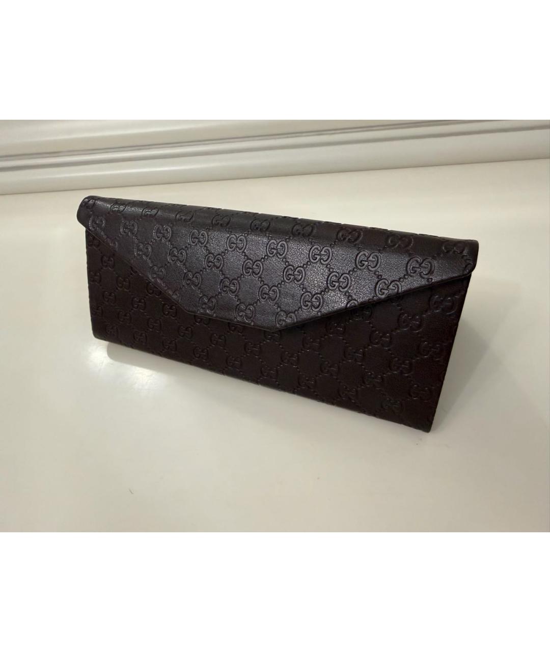 GUCCI Коричневые металлические солнцезащитные очки, фото 4